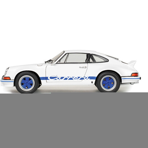 1973 Porsche 911 RSR - White / Blue Carrera Stripes 1:18 Scale