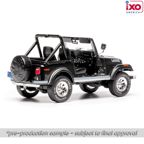 1986 Jeep CJ-7 Laredo - Black 1:43 Scale Alt Image 1