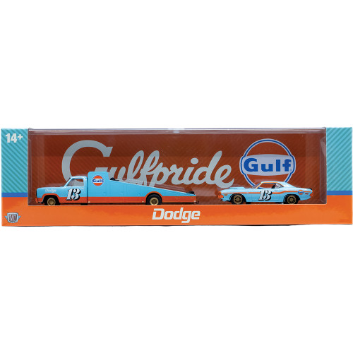 1974 Dodge Truck & 1970 Dodge Challenger T/A Gulf Edition 1:64 Scale Alt Image 4