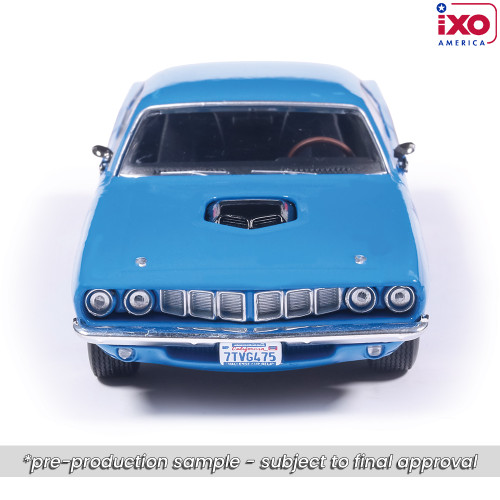 1971 Plymouth Hemi 'Cuda - B5 Blue 1:43 Scale Alt Image 5