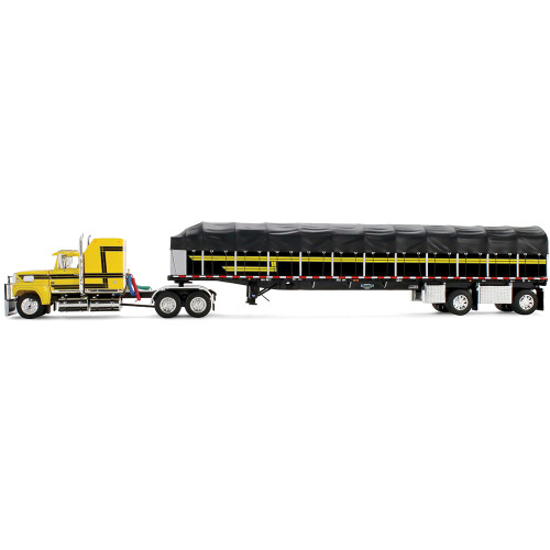 Ford LTL 9000 with 60" Aerodyne Sleeper & 53' Wilson Roadbrute Flatbed Trailer with Covered Wagon Alt Image 4