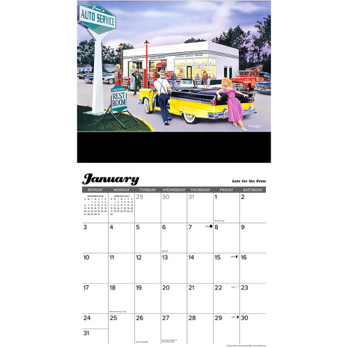 Classic Crusin & Chrome 2027 Wall Calendar Willow Creek (65143) Alt Image 2