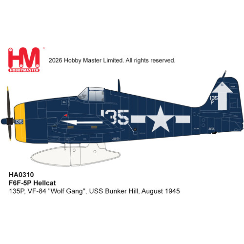 F6F-5P Hellcat 1/32 Die Cast Model - HA0310 1:32 Scale Main Image