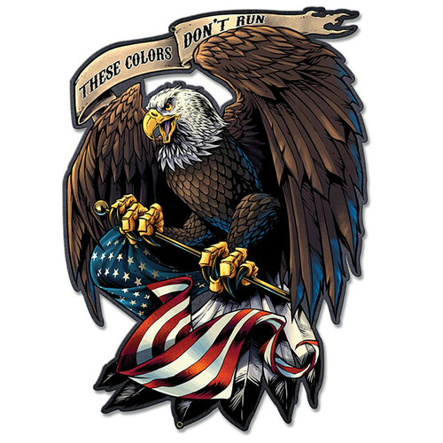 Eagle/Flag These Colors...Metal Sign FLY029 Main Image