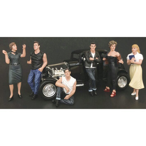 American Diorama All 6 Grease Figures 124 scale 124 Scale Diecast Model by American Diorama 18339NX American Diorama All 6 Grease Figures 124 scale 124 Scale Diecast Model by American Diorama 18339NX