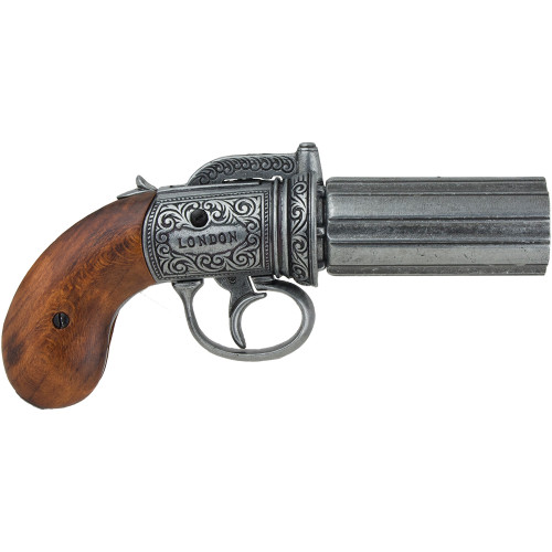 Pepperbox Pistol - Antique Gray Finish  Alt Image 1
