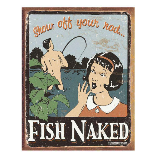 Fish NakedRod Metal Sign Main Image