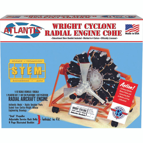 Wright Cyclone Radial Engine 1/12 Kit 1:12 Scale Main Image
