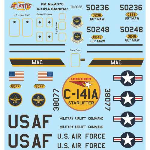 C-141A Starlifter 1/108 Kit Atlantis (A376) 1/108 Alt Image 2