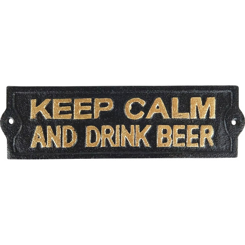 Keep Calm & Drink Beer Metal Sign IRON AND BLOSSOM (58067) Main Image