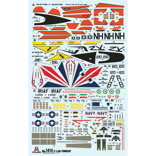 F-14A Tomcat 50th Anniversary 1/72 Kit Italeri (1414) 1:72 scale Alt Image 2