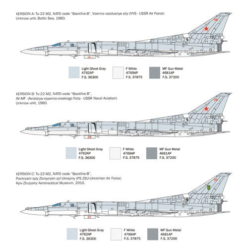 Tu-22M2 Backfire B 1/72 Kit Italeri (1440s) 1:72 Scale Alt Image 3
