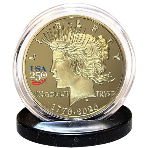 PEACE DOLLAR GOLDEN TRIBUTE 1 OZ COIN -250TH ANNIVERSARY Merrick Mint (PEACE_250TH_GLD_TRIB) Alt Image 2