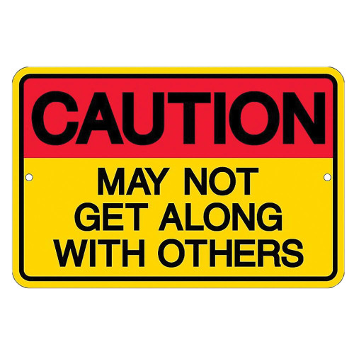 Caution Others Metal Sign  SPSALNG Main Image