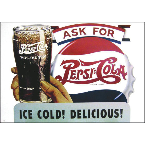 Ask For Pepsi Metal Sign Signs 4 Fun (SIGP14)  Main Image