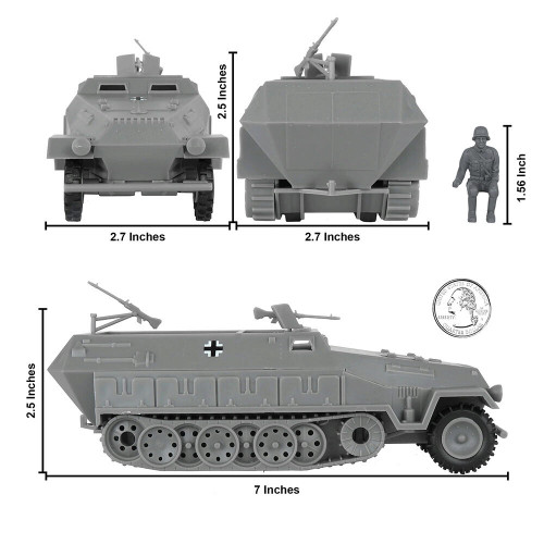 Hanomag Halftrack Armored Vehicle 1/32 Plastic Model BMC Toys (67335) 1:32 Scale Alt Image 3