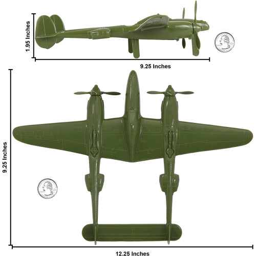 P-38 Lightning Fighter 1/50 2-Piece Plastic Set TM-67910 1:50 scale Alt Image 1