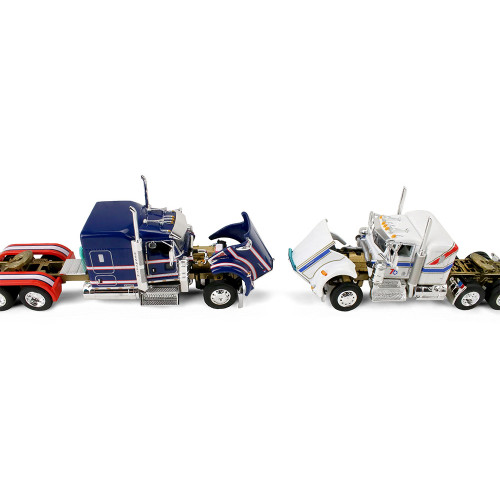 America 250 Kenworth W900L with 72 Aerocab Flat Top Sleeper & Fontaine Magnitude Lowboy Trailer with Kenworth® W900A Lo 1:64 Scale Alt Image 3