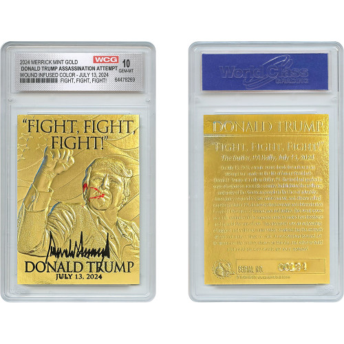 Trump Assassination Attempt Fight Infused Gold Card  TRUMP_GLDWND_GM10 Main Image