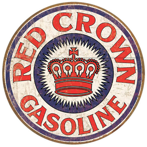 Red Crown Gasoline Metal Sign Main Image