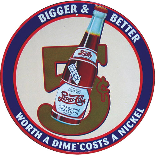 Pepsi Bigger & Better Metal Sign Main Image