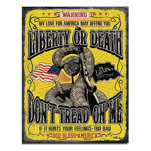 Liberty or Death: Don't Tread on Me Metal Sign  2234 Main Image