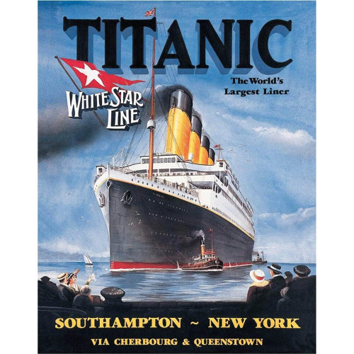 Titanic Metal Sign 680 Main Image
