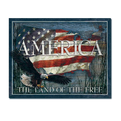 America - Land of the Free Metal Sign Main Image