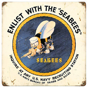 Seabees Vintage Metal Sign  HA017 Main Image