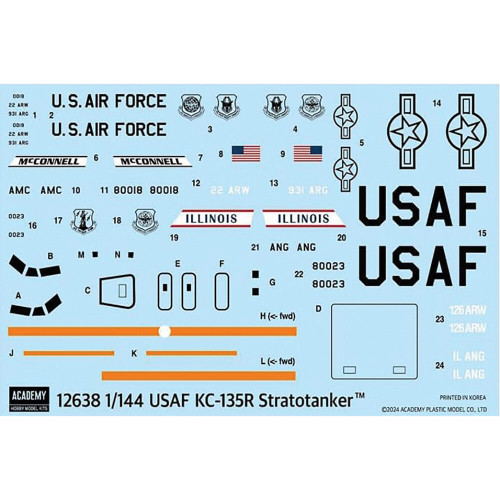 KC-135R Stratotanker 1/144 Kit Academy Model (12638) Alt Image 2