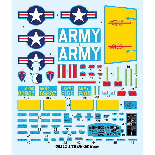 UH-1B Huey 1/35 Kit Trumpeter (5111) Alt Image 2