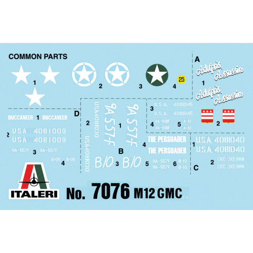 M12 Gun Motor Carriage 1/72 Kit Italeri (7076) Alt Image 2