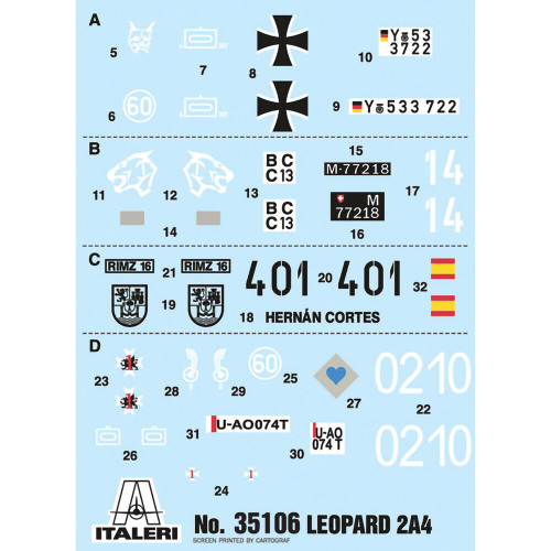 Leopard 2A4 1/35 War Thunder Kit Italeri 35106 Alt Image 1