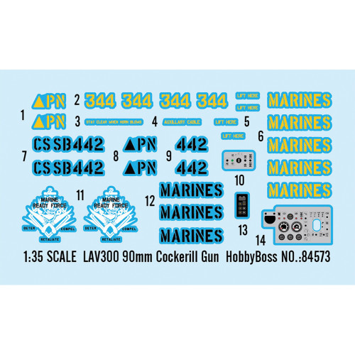 LAV300 90mm Cockerill Gun 1/35 Kit HOBBY BOSS (84573) Alt Image 2