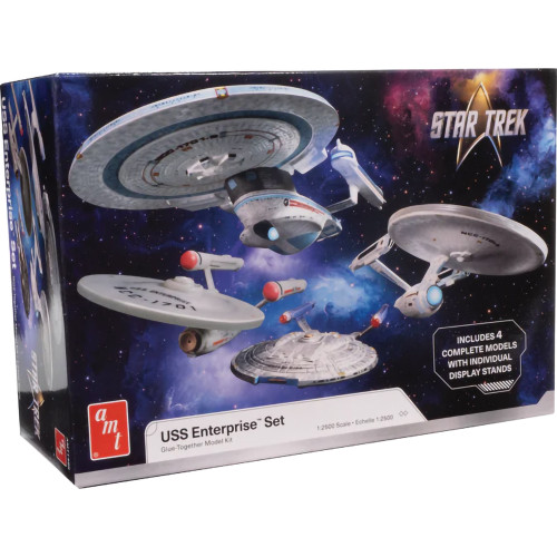 Star Trek U.S.S. Enterprise Four Ship 1/2500 Kit Set AMT MODELS (AMT1485) 1:2500 scale Main Image