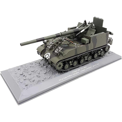 M40 155mm Gun Motor Carriage 1/43 Die Cast Model Motor City Classics (24220-45) Main Image