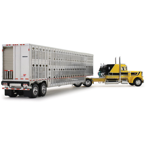 Peterbilt® Model 359 with 63 Flat Top Sleeper & Wilson® Silverstar® Livestock Trailer 1:64 Scale Alt Image 1