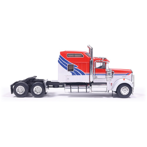 1990 Kenworth W900 - Red White and Blue 1:64 Scale Alt Image 7