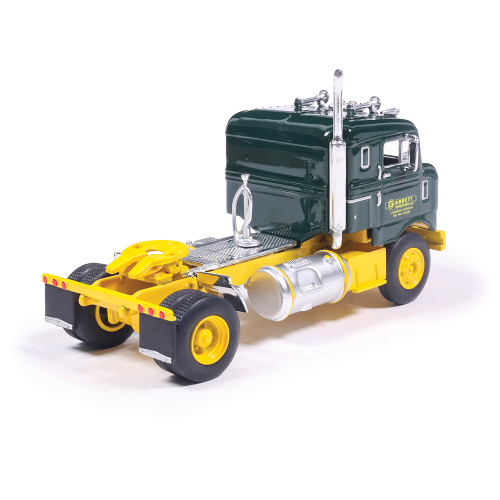 1950 Kenworth Bullnose Garrett Freightlines & Vintage Trailer - Yellow and Green 1:64 Scale Alt Image 5
