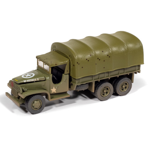 WWII GMC CCKW 6x6 Truck The Red Ball Express - Olive Drab Battleworn 1:64 Scale Main Image