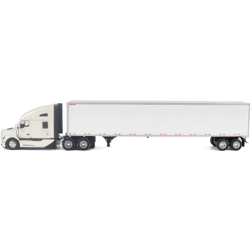 Kenworth T680 Next-Gen 76in-High-Roof Sleeper-Cab Tandem Tractor with Great Dane Champion 53ft Dry Cargo Trailer (White) 1:50 Scale Alt Image 4