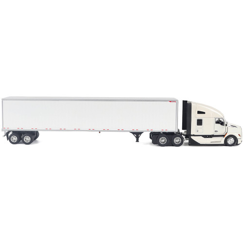 Kenworth T680 Next-Gen 76in-High-Roof Sleeper-Cab Tandem Tractor with Great Dane Champion 53ft Dry Cargo Trailer (White) 1:50 Scale Alt Image 7