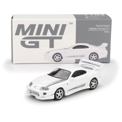 Toyota Supra VeilSide Combat V-I - White 1:64 Scale Alt Image 3