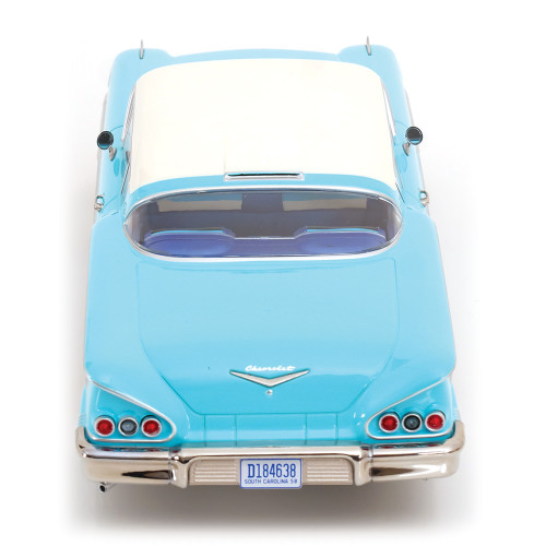 1958 Chevrolet Bel Air Impala Coupe - Turquoise/Cream 1:18 Scale Alt Image 4