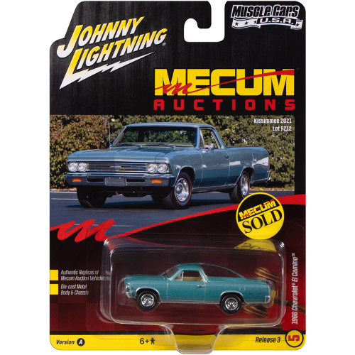 1966 Chevy El Camino Mecum Auctions - Artesian Turquoise 1:64 Scale Alt Image 1