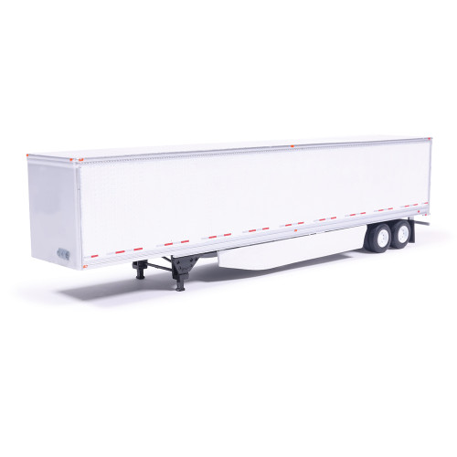 Modern Trailer - White with 2-Axles & Side Skirts 1:64 Scale Main Image