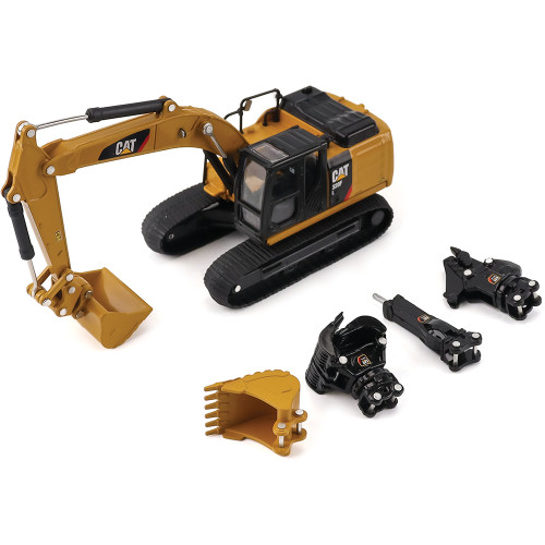 Caterpillar 320 Excavator with interchangeable attachment 1:64 Scale Main Image