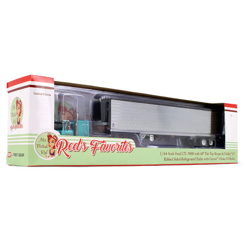 Ford LTL 9000 with 48 Flat Top Sleeper & 53' Trailer with Reefer - Red's Favorites - Tom Sercombe 1:64 Scale Alt Image 6