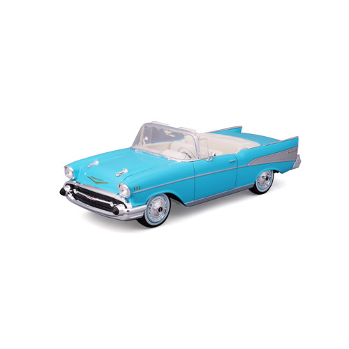 1957 Chevrolet Bel Air Convertible - Light Blue 1:18 Scale Main Image
