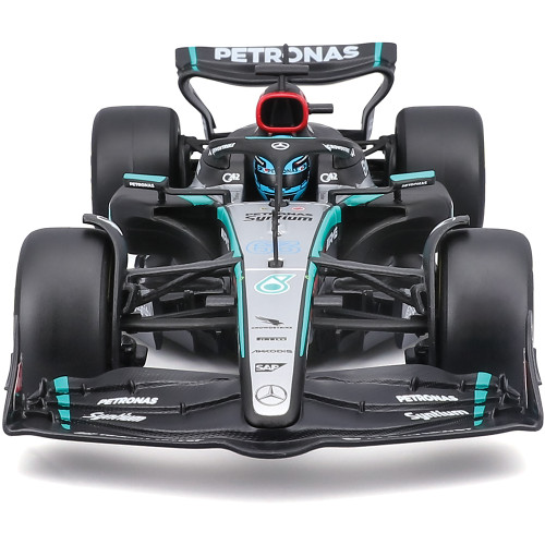 2024 F1 Mercedes W15 w/helmet - Russell #63 1:24 Scale Alt Image 4